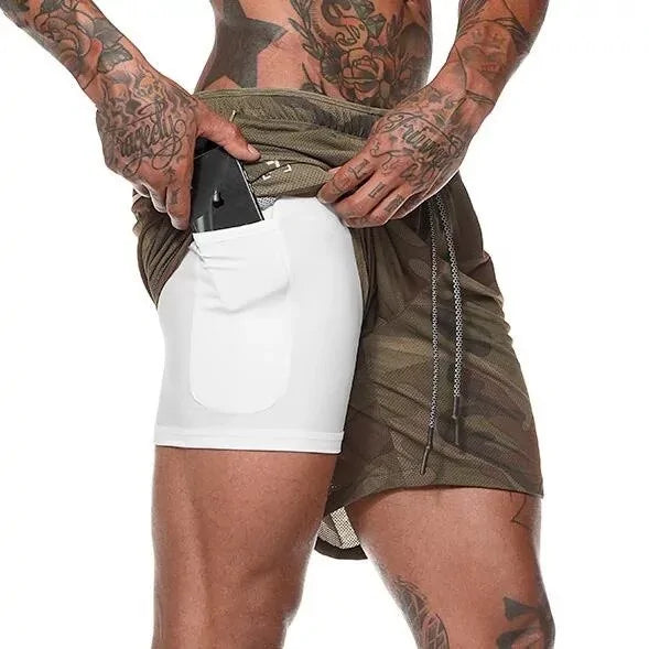 2-in-1 Jogging Men's Shorts