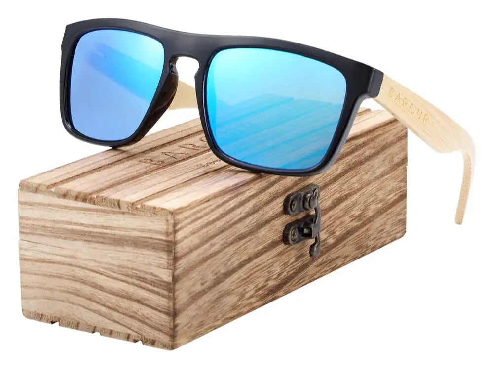 Polarized Fashion Bamboo Sun Glasses