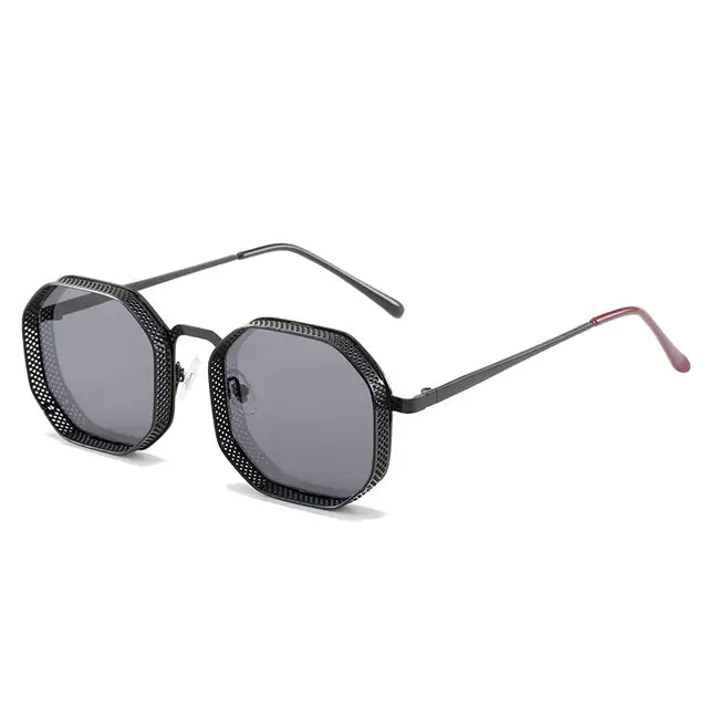 Polygon Hollow Frame Sun Glasses