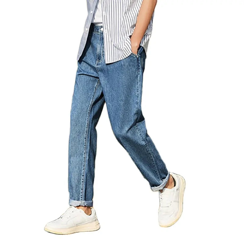 SEMIR 2021 Men's Loose Cotton Denim Jeans: Spring & Autumn Streetwear