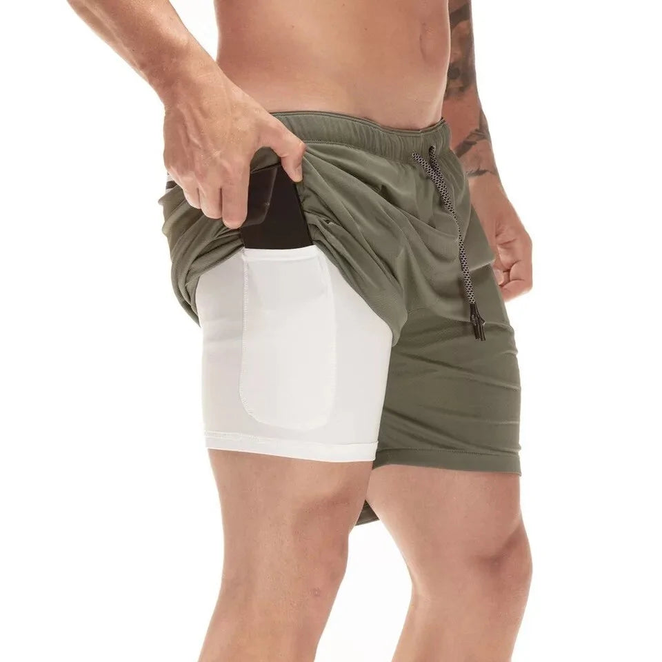 2-in-1 Jogging Men's Shorts