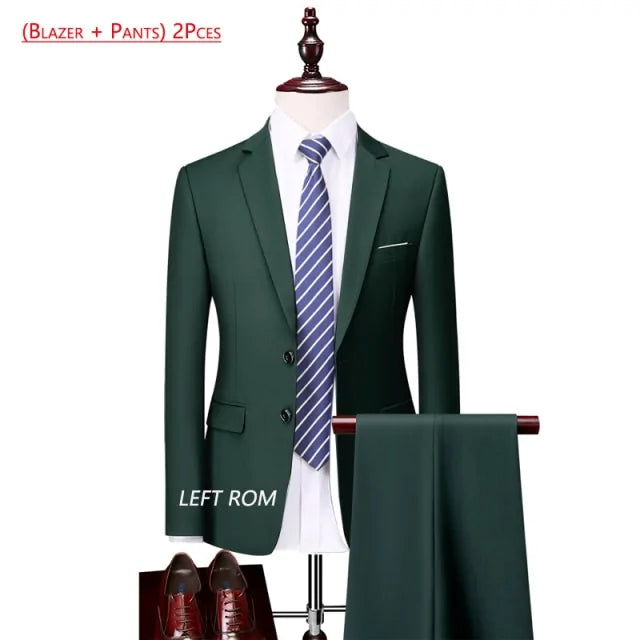 Pure Color Men's Business Suit