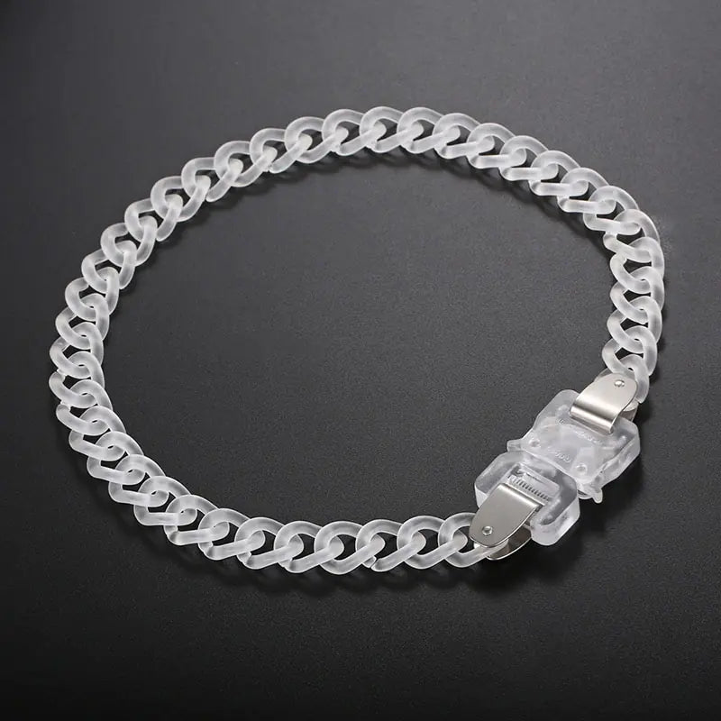 Clear Buckle Men's Chain Necklace