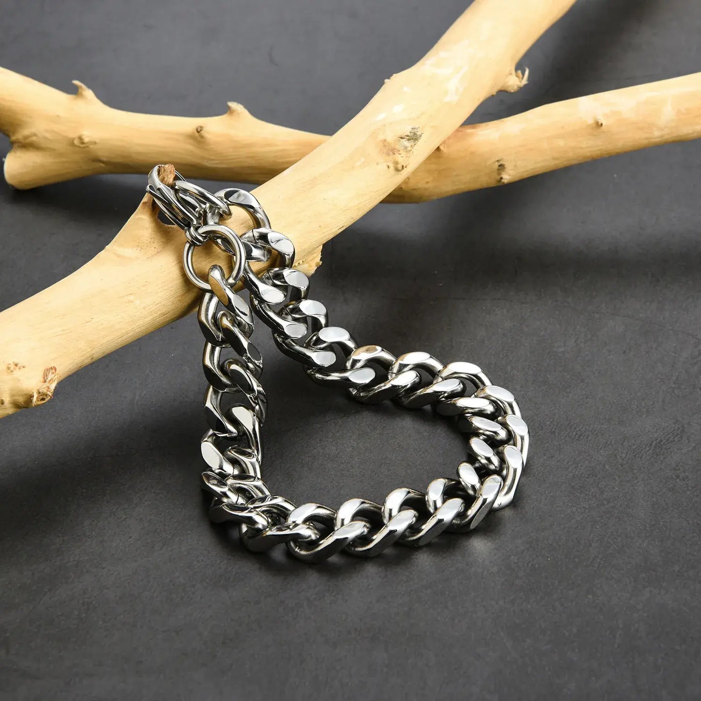 Men's Stainless Steel Cuban Link Bracelet