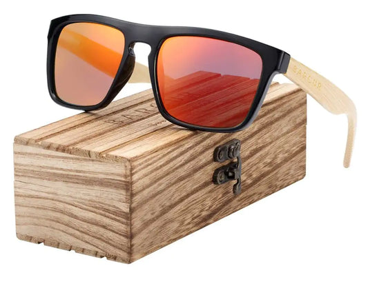 Polarized Fashion Bamboo Sun Glasses