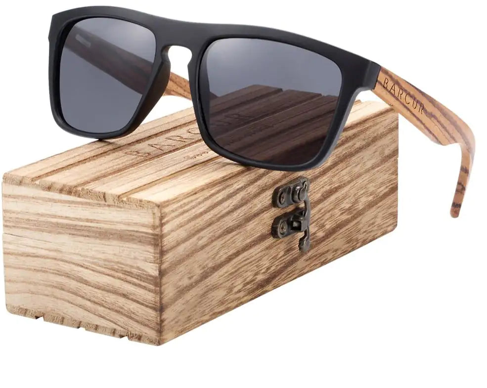 Polarized Fashion Bamboo Sun Glasses