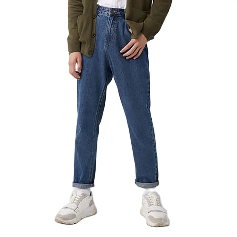 SEMIR 2021 Men's Loose Cotton Denim Jeans: Spring & Autumn Streetwear